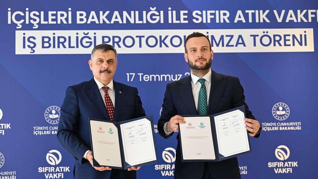 İçişleri Bakanlığı ile Sıfır Atık Vakfı arasında 'sıfır atık' işbirliği protokolü imzalandı