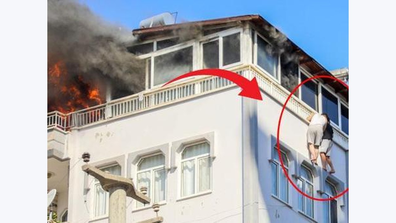 Antalya'da 5 katlı apartmanda yangın: Alevlerden kaçanlar pencerelere sığındı