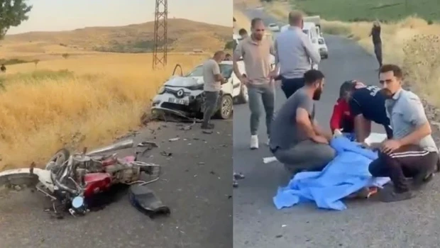 Feci kaza… Otomobille çarpışan motosikletteki 2 kişi öldü