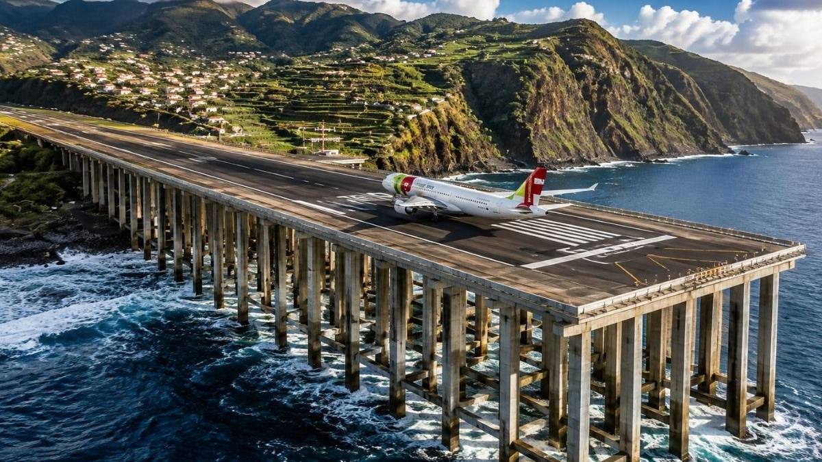 Portekiz, Madeira'da Uçaklar Köprüden Havalanıyor