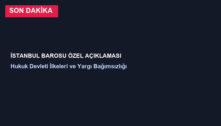 İstanbul Barosu'ndan 'Halk TV' çağrısı: 'Hukuk devletinin yıkıma giden bu yolun ortağı olmayın!'